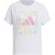 グラフィック半袖Tシャツ レディース ランニングウェア シャツ White J/Lサイズ KQD83