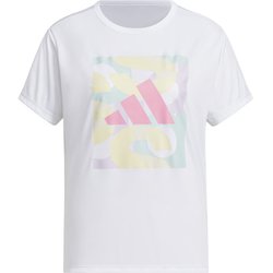 グラフィック半袖Tシャツ レディース ランニングウェア シャツ White J/Mサイズ KQD83