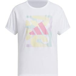 グラフィック半袖Tシャツ レディース ランニングウェア シャツ White J/Sサイズ KQD83