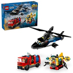 60462 LEGO（レゴ） シティ ヘリコプター・消防車・潜水艦 コンボ [ブロック玩具]