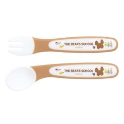 子供用 スプーン フォーク セットくまのがっこう 安全で食べやすい 持ちやすい 滑りにくい 12cm SFB2