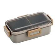 抗菌 ふわっと 弁当箱 1段 530ml モーブグレー ドーム型フタ 片寄りにくい 汁漏れしにくい 食洗機対応 電子レンジ対応 日本製 PFLB6AG