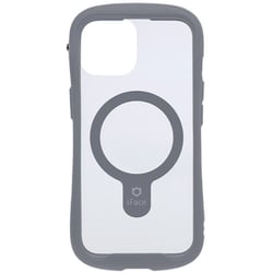 41-983447 [iPhone 15/14/13用 iFace Reflection MagSafe対応 強化ガラスクリアケース グレー]