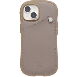 41-984932 [iPhone 15/14/13用 iFace First Class カードポケットケース グレー]
