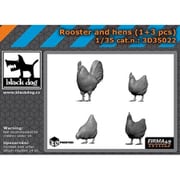 HAU3D35022 1/35 雄鶏＆鶏セット [組立式プラスチックモデル]
