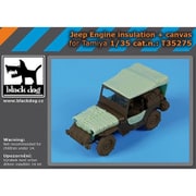 HAUT35275 1/35 米軍 1/4トン ユーティリティトラック エンジン断熱材＋幌 （タミヤ用） [プラモデル用パーツ]