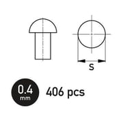 HAUGH-NB11002 丸リベット 0.4mm 406個入 [プラモデル用パーツ]