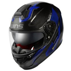フルフェイスヘルメット A-FORCE RS FLASH type C カーボンアルマイトブルー L