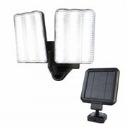 ソーラー充電式LEDセンサーライト 2灯式 1300lm/防雨構造/屋内・屋外用 DLS-17T200
