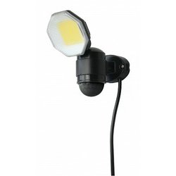 コンセント式LEDセンサーライト 1灯式 650lm/防雨構造/屋内・屋外用 DLA-18T100