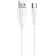 USB-A to Type-Cシリコンケーブル 1m ホワイト X61-AC-WH