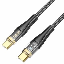 PD60W クリスタルType-C to Type-Cケーブル 1.2m ブラック U121-CC-BK