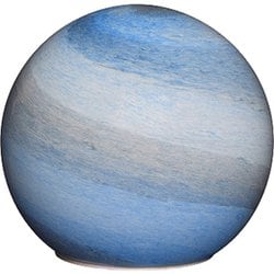 LED インテリア ナイトライト 電池式 惑星タイプ ガラス製 タイマー機能付き ライトブルー LT875S1
