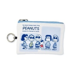 SPIK-332 PEANUTS リール付きパスポーチ みずいろ スヌーピー