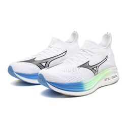 ミズノネオゼン メンズ ランニングシューズ ホワイト×ブラック×ブルー（01） 28.5cm J1GC2586