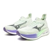 ミズノ ネオ ゼン レディース ランニングシューズ ライトグリーン×ブラック×パープル(21) 24.5cm J1GD2586