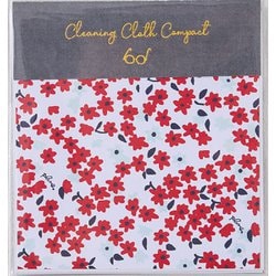 コンパクトクリーニングクロス 赤い小さなお花 CCC-006