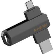 外付けSSD スティック型 Revolve R10 シリーズ 512GB USB 3.2(Gen 2)USB Type C/USB-A両対応 回転式カバー ストラップホール付 クロムブラック SE-PS0512G2LO1BF