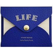 やまま文具×ライフ カバー付ふせん ブルー 横罫 YL04