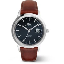 Iconic St Mawes Automatic Silver 40mm ブラウンレザー ネイビー 正規品 2年保証 DW00100755