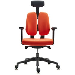 DUOREST チェア・椅子 背座シンクロ機構 肘・ヘッドレスト付 D100F-ORANGE