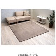 リッチフランネルラグ フルーフ 180x180cm グレージュ