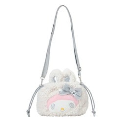 サンリオキャラクターズ 2WAY巾着ショルダー ふわふわスノーラビット シリーズ マイメロディ