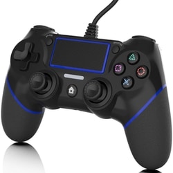 RL-PS45168 [PS4用 有線コントローラ モーションセンサー付き ブラック＆ブルー]