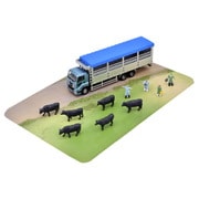 331551 Nスケール ディスプレイモデル トラックコレクション 家畜運搬車セットA 畜産 [鉄道模型用品]