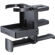 ヘッドホンフック ドリンクホルダー付き クランプ固定式 ブラック PDA-STN74BK