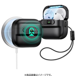AirPods 4（2024）用 HaloLock搭載 Pulse Magnetic Lock スライド式 ケース Black 1C0130102