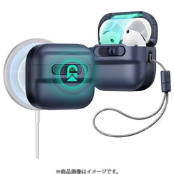 AirPods 4（2024）用 HaloLock搭載 Pulse Magnetic Lock スライド式 ケース Blue 1C0130402