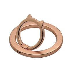 RMRNG02PG [猫型マグネットリング MagSafe対応 取り外し可能 スタンド 強力磁石 落下防止 ピンクゴールド]