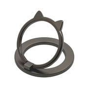 RMRNG03SG [猫型マグネットリング MagSafe対応 取り外し可能 スタンド 強力磁石 落下防止 スペースグレー]