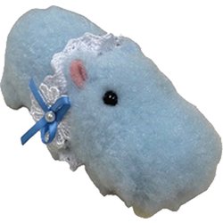 50015 ふわもこシリーズ キーチェーン付 ぬいぐるみ カバ ブルー