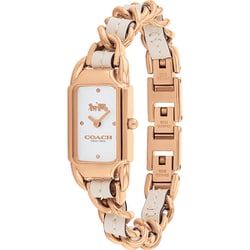 COACH】ホワイト レザー ベルト