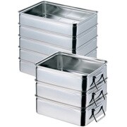 18-8 番重バット（取手付） 大 14cm 22010-1