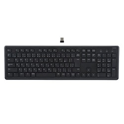 超静音無線フルキーボード（テンキー付き） ブラック FKB-R249BK