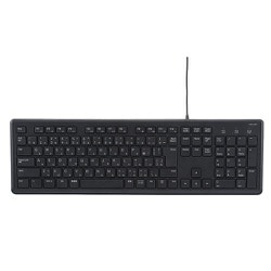 超静音有線フルキーボード（テンキー付き） ブラック FKB-U250BK