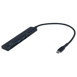 アルミコンボハブ USB3.2Gen1 Type-C 3ポート（Cポート1、Aポート2） SDカードリーダーライター付き COM-C3SD143BK