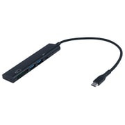 アルミコンボハブ USB3.2Gen1 Type-C 3ポート(Cポート1、Aポート2) SDカードリーダーライター付き COM-C3SD143BK