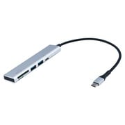 アルミコンボハブ USB3.2Gen1 Type-C 3ポート(Cポート1、Aポート2) SDカードリーダーライター付き COM-C3SD143W