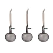 1073971 [ガラスアップル オーナメント 3個セット 約6cm グレー 国内正規品]