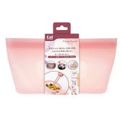 DH6309 [シリコーン 保存バッグ 自立型 450ml オールドラズベリー 食材保存や調理に使える 食洗器対応 100×198×80mm]