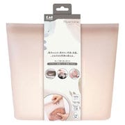 DH6313 [シリコーン 保存バッグ 薄型 700ml ベージュグレー 食材保存や調理に使える 食洗器対応 160×195×46mm]