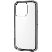 PM-A24CHVAIR2BK [iPhone 16 Pro ハイブリッドケース 衝撃吸収 軽量 カメラレンズ保護設計 MUBRAIN ブラック×クリア]