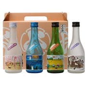 越後雪紅梅 四季を旅するお酒 春夏秋冬セット 15-16度 300ml×4本 [日本酒]
