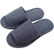 NPAK24905 [REply ヘリンボーン外縫いスリッパ L 約25cm～27cm ネイビー]