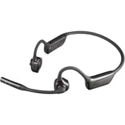 Bluetooth/USB 2WAY骨伝導ヘッドセット 有線/無線両対応 全指向性ロングマイク ハードケース付き ブラック MM-BTSH72BK