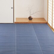 洗えるい草風カーペット ライアン 江戸間6畳 ブルー